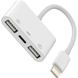 Lightning auf USB Adapter iPhone OTG Stecker(3in1) für Schnellladegerät Tastaturen USB Stick Kartenlesegerät Kamera Maus Hub Zubehör Ladekabel 14 13 12 11 Pro Max Mini 8 7 Plus X Xs Xr Se 6 Ipad Air