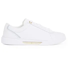 Tommy Hilfiger Chic COURT Damen, sportlicher Schnürer in weiß, Größe 38 - Hellblau - 38