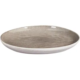 Beliani Speiseteller Grau 4er Set