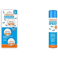 ARDAP Ameisenköder 3 Dosen & Ameisenspray 400ml - Ameisen bekämpfen leicht gemacht - Ameisenmittel, Ameisengift innen & draußen - Wirkt sofort & dauerhaft bis zu 6 Wochen - Anti Ameisen Spray