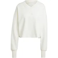 Adidas All Szn Ribbed V Neck Sweatshirt - Off