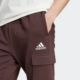 adidas Essentials Fleece regular tapered Joggers Shadow Brown S