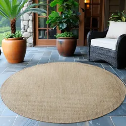 Outdoorteppich AYYILDIZ TEPPICHE "GIZA 1410", beige, H:3mm Ø:120cm, Polypropylen, Teppiche, In- und Outdoor, Wetterfest, Wasserabweisend, robust