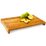 Relaxdays Schneidebrett Bambus 52 x 29 cm Hellbraun