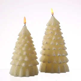 MARELIDA LED Kerze Tannenbaum H: 18 cm creme