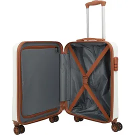 Travelite Bali 4-Rollen Cabin S 55 cm / 34 l weiß/cognac