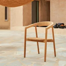 Tikamoon Francia Gartenstuhl 57 x 57 x 83 cm beige