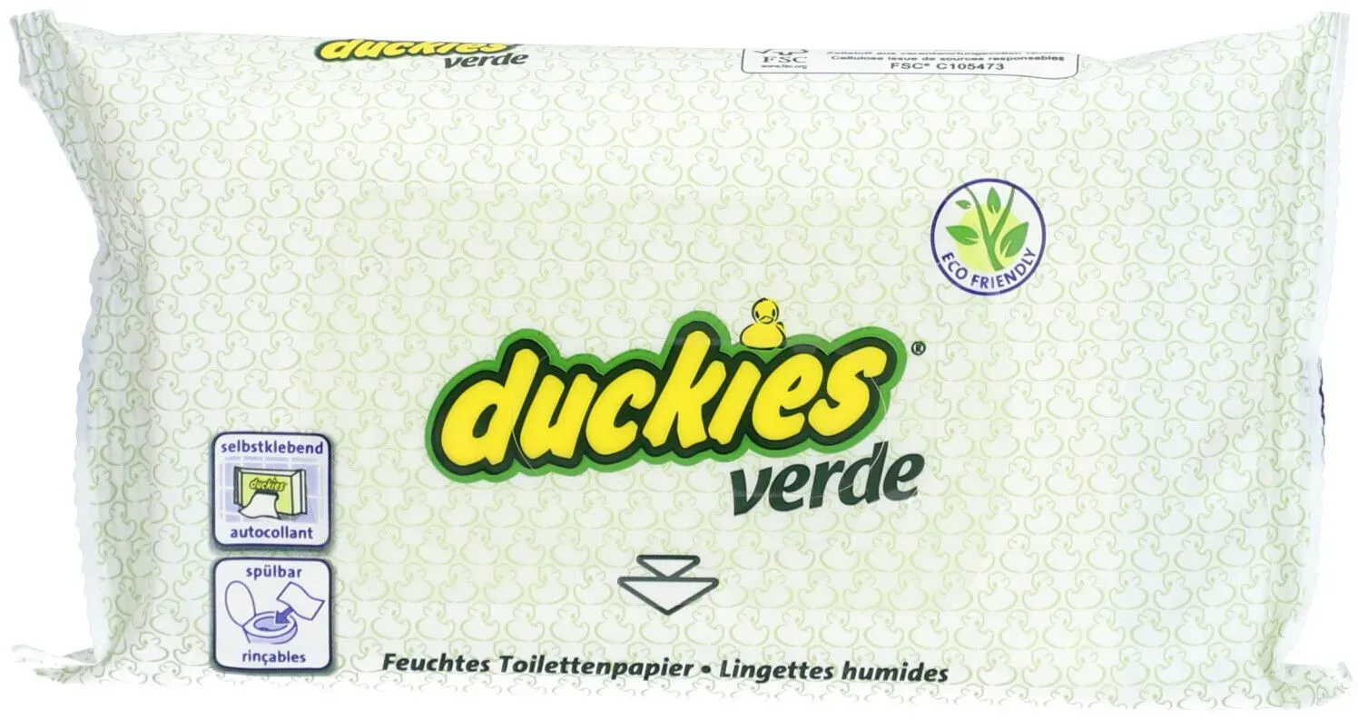 Duckies Verde Lingettes Humides WC