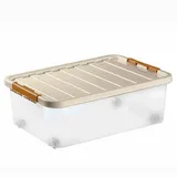 Heidrun Aufbewahrungsbox Rollerbox 52 x 36 x 18 cm 18-tlg. transparent