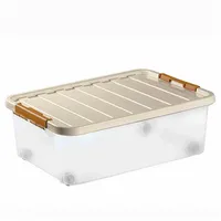Heidrun Aufbewahrungsbox Rollerbox 52 x 36 x 18 cm 18-tlg. transparent