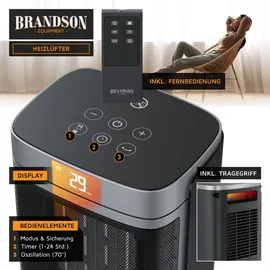 Brandson Heizlüfter 1500 W Schwarz/Silber
