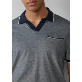 s.Oliver Poloshirt aus zweifarbigem Piqué mit Brusttasche - XL