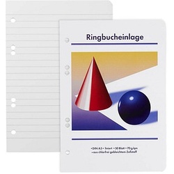 Ringbucheinlagen Kugel und Kegel A5 liniert, 50 Blätter, 10 Satz
