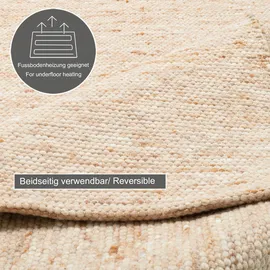 THEKO Handwebteppich Alpen beige ¦ Wolle ¦ Maße (cm): B: 170 H: 1,2
