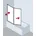 Faltwand 2-flügelig V2TS1075141UK 101 1-102 7x140cm silber mattgl ESG SR Opaco
