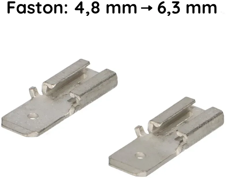 Faston Adapter von 4,8mm auf 6,3mm