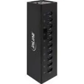 InLine USB-Hub, 10x USB-A 3.0 USB-B 3.0 [Buchse] (35395C)