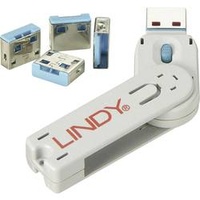 LINDY USB Port Schloss USB-Lock + Key 4er Set