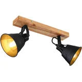 GLOBO 2x E27 Holz braun