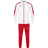 Jako Kinder Trainingsanzug Polyester Power Weiß/Rot, 152