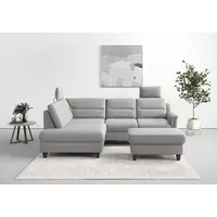 sit&more Ecksofa »Farö L-Form«, inklusive Federkern, wahlweise mit Bettfunktion und Bettkasten, grau