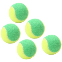 Trainings-Tennisball, Druckentlastung, Leicht zu Halten, Umweltfreundlich, 5 Stück, 6 cm Durchmesser, Elastische Squashbälle mit Stoffoberfläche für Bürospiele (Green)