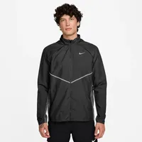 Laufjacke NIKE "M NK UV RPL MILER JKT", Herren, Gr. L, schwarz, anthra, Web, Obermaterial: 100% Polyester, normal, Jacken, wasserabweisend, windabweisend, atmungsaktiv, mit Reißverschluss
