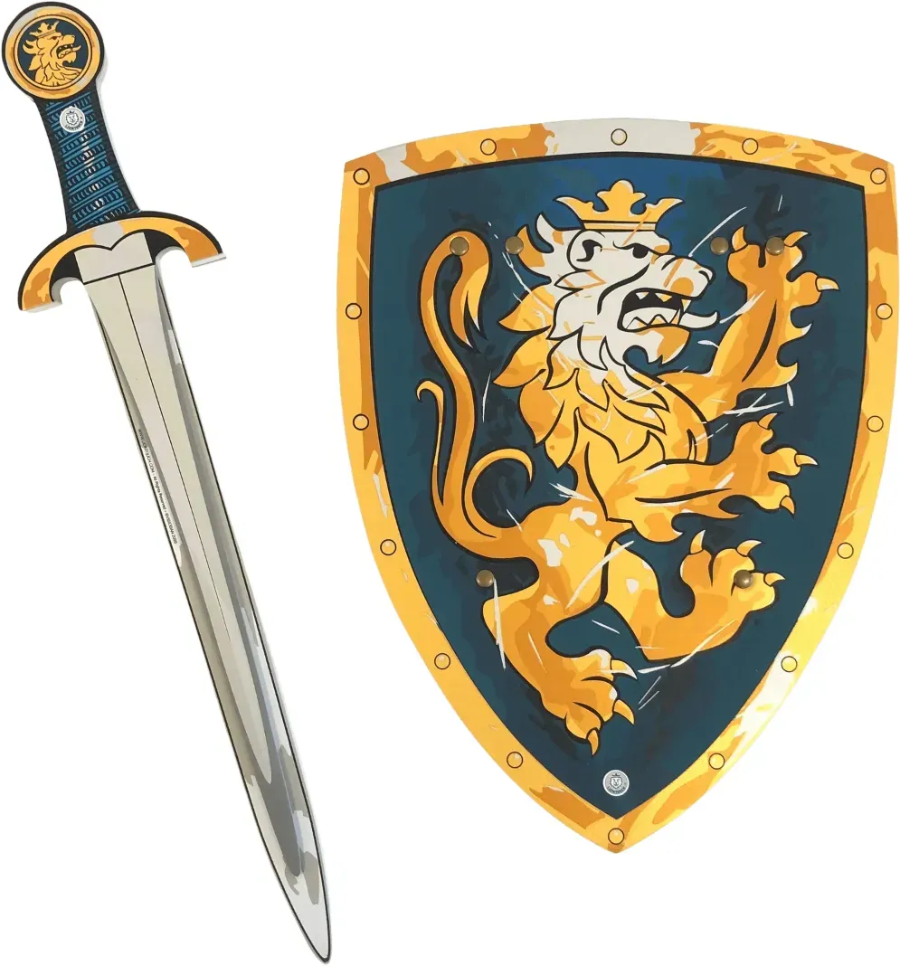 Ritterset für Kinder Blau Schaumstoffschwert und Schild - Liontouch Noble Knight - Sicheres Rollenspiel, Leicht