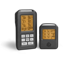 BURNHARD Grillthermometer Digitales BBQ Thermometer, inkl. 4 Sonden, Grill Thermometer – Bratenthermometer mit Timer schwarz