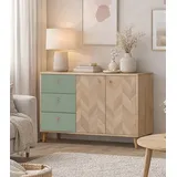 Schildmeyer Visby 109 x 73,9 x 33,05 cm Eiche hell/Pistazie