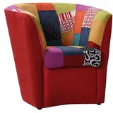 LIBEROSHOPPING.eu - LA TUA CASA IN UN CLIK Sessel Valentina mit Patchwork Stoffsitz (Bordeaux)