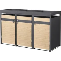 ML-Design Mülltonnenbox 200 x 80 x 124 cm grau