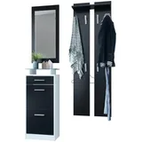 Vladon Loret V2 Garderobe 140 x 23 x 200 cm schwarz