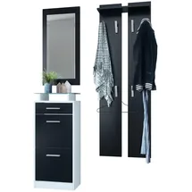 Vladon Loret V2 Garderobe 140 x 23 x 200 cm schwarz