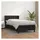 vidaXL Boxspringbett mit Matratze Schwarz 180x200 cm Kunstleder