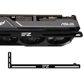EZDIY-FAB GPU-Grafikkarte für Videokarte, Halterung / Holster, eloxiertes Aluminium, Luftfahrt, einfach oder doppeltes Fach für Karten Schwarz