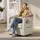Homcom Relaxsessel Polyester/Leinen 75 x 72 x 77 cm Beige drehbar
