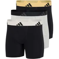 adidas Active Flex Cotton Boxershorts grau/schwarz S 3er Pack