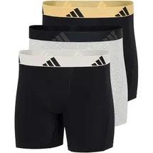 adidas Active Flex Cotton Boxershorts grau/schwarz S 3er Pack