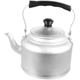 IMIKEYA Aluminium Wasserkessel Retro Teekessel Induktion Herdplatte 4L Großer Fassungsvermögen Pfeife Klassischer Wasserkocher für Küche und Restaurant Isolierter Griff Geeignet für Tee und Kaffee