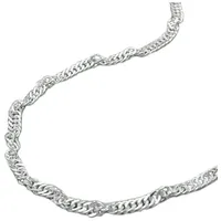 GALLAY Kette 2mm Singapurkette diamantiert Silber 925 45cm