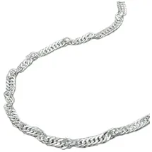 GALLAY Kette 2mm Singapurkette diamantiert Silber 925 45cm