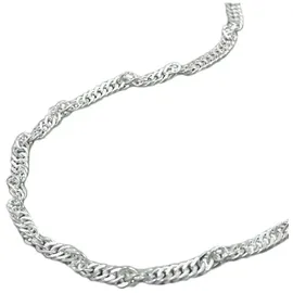 GALLAY Kette 2mm Singapurkette diamantiert Silber 925 45cm