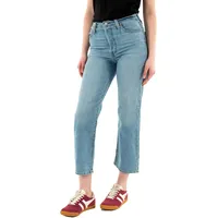 Levi's Ribcage Straight Jeans in hellblau aus Baumwollleinen-W24 /