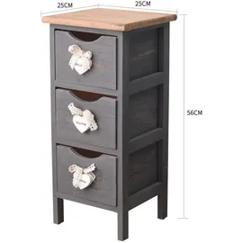 Mobili Rebecca Nachtschrank Rebecca 25 x 56 x 56 cm Grau