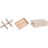 Zeller 13326 Kiste, Holz, Natur, Beige 40 x 30 x 14 cm