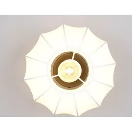 meineWunschleuchte Ausgefallene LED Deckenleuchte Lampenschirm Stoff Weiß, Wohnzimmer, Ø 25cm