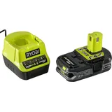 RYOBI RC18120-125 Ladegerät 1 H + 1 Li-Ion Akku und Schnellladegerät