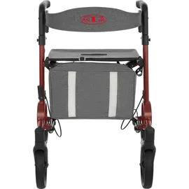 Antar Aluminium Rollator Antar faltbar mit Sitz rot