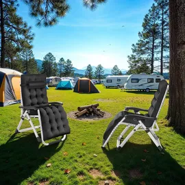 Tectake Sonnenliege 84 x 168 x 82,5 cm Schwarz